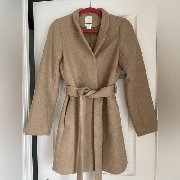 Beige Wool Coat - Picture 2 of 6